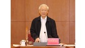 Tổng Bí thư, Chủ tịch nước Nguyễn Phú Trọng chủ trì cuộc họp của Thường trực Ban Chỉ đạo Trung ương về phòng, chống tham nhũng. Ảnh: TTXVN