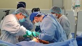 Surgeons of the hospital and Operation Walk Chicago perform a joint replacement surgery (Photo: SGGP)