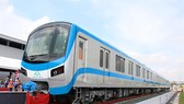 The first train of metro line Ben Thanh-Suoi Tien in HCM City arrived at the Long Binh Depot on October 13. — VNA/VNS