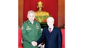 General Secretary of the Communist Party of Vietnam Nguyen Phu Trong and Minister of Defense of the Russian Federation Shoygu Sergey Kuzhugetovich 