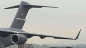 C-17 Globemaster transport aircraft carrying the Cadillac One of United States President Donald Trump landed in Noi Bai International Airport