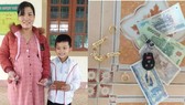 Học sinh lớp 3 nhặt được tiền và vàng trả lại cho người đánh rơi