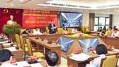 Bí thư Thành ủy TP Hà Nội Vương Đình Huệ phát biểu tại hội nghị. Ảnh: hanoi