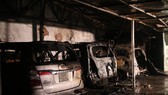 Cháy garage, nhiều ô tô bị thiêu rụi 