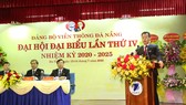 Ông Nguyễn Văn Quảng, Phó Bí thư Thường trực Thành ủy Đà Nẵng phát biểu tại Đại hội
