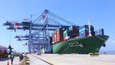 Tàu container CSCL Star có trọng tải 160.000 tấn với sức chở 14.000TEU cập cảng Cái Mép tháng 10-2015. Ảnh: QUANG KHOA