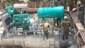 The pumping machine system in Nguyen Huu Canh street (Photo: SGGP)