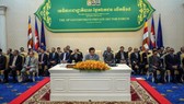 Prime Minister Hun Sen speaks at the 18th Government-Private Sector Forum on March 29 (Source: phnompenhpost.com)