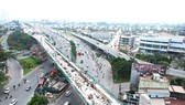 The construction site of the first metro line in Binh Thanh district, HCMC (Photo: SGGP)
