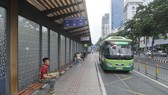 A major bus stop on Ham Nghi Street, District 1, HCMC