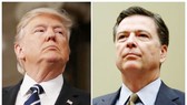 Tổng thống Mỹ Donald Trump (trái) và Giám đốc Cục Điều tra Liên bang (FBI) James Comey. Ảnh: REUTERS
