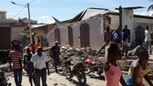 Những căn nhà bị phá huỷ sau trận động đất có độ lớn 7,2 ở Jeremie, Tây Nam Haiti ngày 14-8. Ảnh: AFP/TTXVN