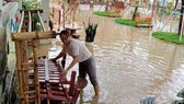 Mưa lớn gây ngập cục bộ tại trường mầm non Thuỷ Dương, thị xã Hương Thuỷ, tỉnh Thừa Thiên - Huế ​