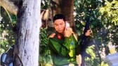 Đối tượng Quốc ngay sau khi gây án 