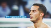 Hình ảnh phân tích khẩu hình cho thấy Vazquez chửi tục vì trận thua của Real.