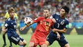 Dù hạn chế ngôi sao Eden Hazard (giữa) và ghi trước 2 bàn, nhưng Nhật Bản vẫn thua ngược đáng tiếc. Ảnh: Getty Images