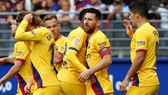 Lionel Messi trở lại và ghi bàn để giúp Barca thẳng tiến lên ngôi đầu. Ảnh: Getty Images