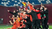 Bắc Macedonia mừng chiến tích tham dự một giải đấu lớn lần đầu tiên trong lịch sử. 
