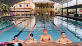 Đội tuyển bơi tập luyện tại Trung tâm HLTTQG Đà Nẵng. Ảnh: Đ.H