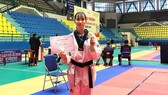 Trương Thị Kim Tuyền đang tập huấn tại Hàn Quốc và trở về Việt Nam ngày 25-3. Ảnh: T.NG