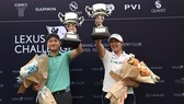Hai golf thủ vô địch giải chuyên nghiệp VGA năm nay tại Ninh Bình. Ảnh: VGA