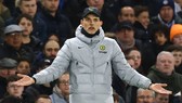 HLV Thomas Tuchel phản ứng ở trận thua Real Madrid. Ảnh: Getty Images