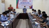 Cuộc họp của Ban tổ chức môn boxing tại Bắc Ninh. Ảnh: VBF