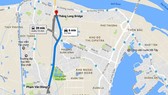 Cầu cạn Mai Dịch - Nam Thăng Long dài hơn 5km. Ảnh: GOOGLE MAPS 