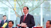 Chủ tịch nước Trần Đại Quang  phát biểu tại ngày hội. Ảnh: TOQUOC.VN
