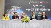 Ban tổ chức chủ trì phiên thảo luận công bố CEO Forum 2020. Ảnh: TTXVN