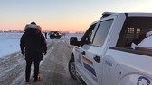 Cảnh sát Hoàng gia Canada có mặt tại hiện trường nơi phát hiện 4 người chết gần biên giới Mỹ - Canada. Ảnh: RCMP