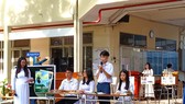 Học sinh Trường THPT Nguyễn Công Trứ (quận Gò Vấp, TPHCM) tham gia hội thi “Giới thiệu tác phẩm và sách hay về Bác”