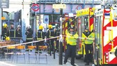 Hiện trường vụ đánh bom tàu điện ngầm tại nhà ga Parsons Green ở thủ đô London hôm 15-9