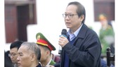 Bị cáo Trương Minh Tuấn nói lời sau cùng tại phiên tòa sơ thẩm. Ảnh: TTXVN