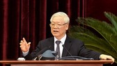 Tổng Bí thư, Chủ tịch nước Nguyễn Phú Trọng phát biểu bế mạc Hội nghị. Ảnh: VGP