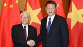 Tổng bí thư Nguyễn Phú Trọng và Tổng bí thư, Chủ tịch nước Trung Quốc Tập Cận Bình. Ảnh: TTXVN
