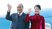 Chủ tịch nước Nguyễn Xuân Phúc và phu nhân. Ảnh: TTXVN