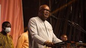 Tổng thống Burkina Faso Roch Marc Christian Kabore phát biểu trước những người ủng hộ tại Ouagadougou, ngày 26-11-2020
