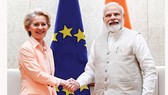Thủ tướng Ấn Độ Narendra Modi và Chủ tịch Ủy ban châu Âu Ursula von de Leyen tại Ấn Độ