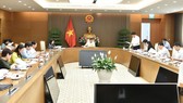 Phó Thủ tướng Lê Minh Khái, Tổ trưởng Tổ công tác số 2 của Thủ tướng Chính phủ họp với 8 bộ ngành, cơ quan Trung ương kiểm tra, đôn đốc giải ngân vốn đầu tư công năm 2022. Ảnh VGP