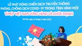 Thứ trưởng Bộ Y tế Nguyễn Thị Liên Hương phát biểu tại buổi lễ