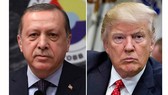 Tổng thống Thổ Nhĩ Kỳ Erdogan (trái) và Tổng thống Mỹ Donald Trump. Ảnh: Reuters