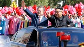 Hai nhà lãnh đạo Hàn Quốc và Triều Tiên tại thủ đô Bình Nhưỡng