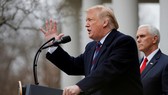 Tổng thống Trump phát biểu trong cuộc họp báo vào ngày 4/1 tại Nhà Trắng. (Ảnh: Reuters)
