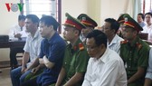 Nguyễn Huỳnh Đạt Nhân và các bị cáo trong phiên tòa đầu tháng 8 vừa qua. Ảnh: VOV