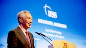 Thủ tướng Singapore Lý Hiển Long phát biểu trong phiên khai mạc SLD lần thứ 18, tối 31-5