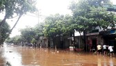 Mưa lớn gây ngập sâu nhiều nơi ở thành phố Lào Cai. Ảnh: afamily