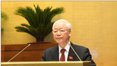 Tổng Bí thư Nguyễn Phú Trọng phát biểu tại phiên khai mạc kỳ họp thứ nhất, Quốc hội khóa XV. Ảnh: QUANG PHÚC