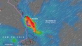 Từ sáng sớm ngày 23 đến ngày 25-10, khu vực từ Quảng Trị đến Phú Yên xảy ra mưa to đến rất to. Ảnh: VNDMS