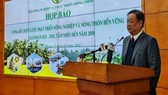 Bộ trưởng Bộ NN-PTNT Lê Minh Hoan phát biểu tại buổi họp báo
